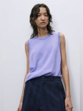 Cordera cotton knit tank - O/S